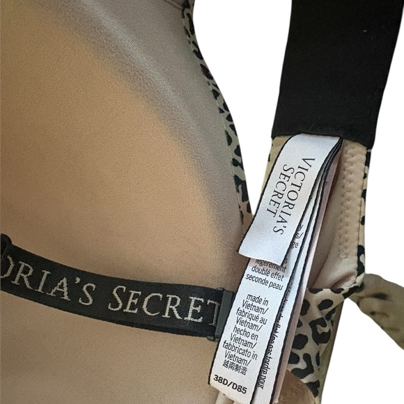 VICTORIA’S SECRET Leopard Print Bra - Black and Tan 38D NWOT - Picture 4 of 6